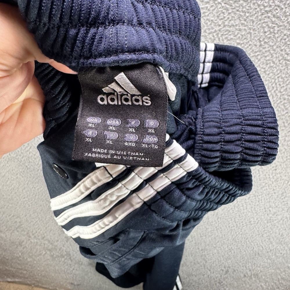 Adidas Breakaway Snap Pants Mens XL Blue Trefoil Striped Baggy Hemmed 36x24 - Picture 8 of 12